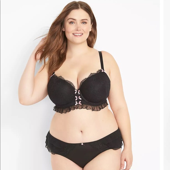 NEW! Cacique Ruffle Lace Boost Balconette Bra 44D - Picture 10 of 10